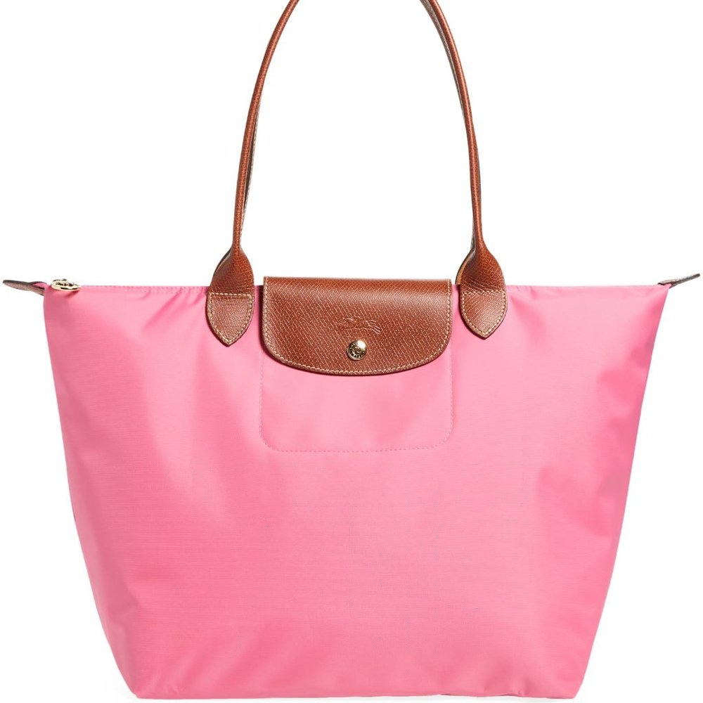 Longchamp Le Pliage Shoulder Bag Tote (Large; Peony Pink)